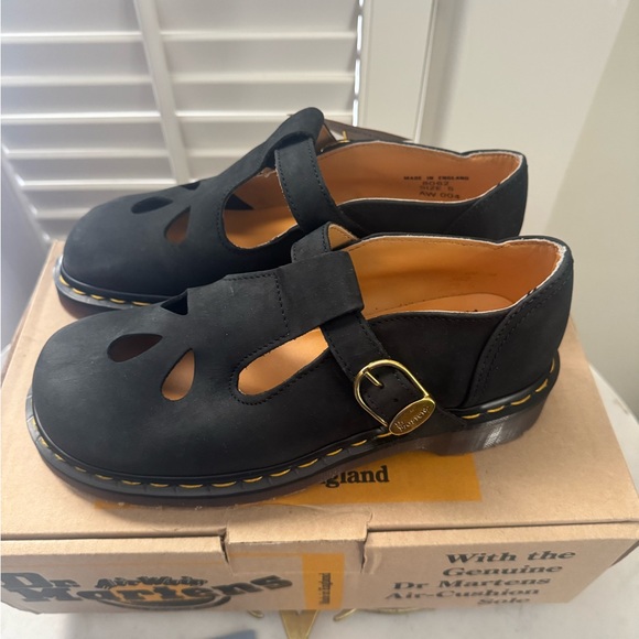 NIB England Made Dr. Martens Vintage Nubuck Tear Drop Mary Janes UK5 US 7-7.5 - Picture 5 of 10